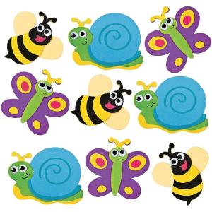 Fun Express Bug Magnet Foam Craft Kit – Fun DIY Craft Set Kids – Ideal Vacation Bible School Group Activities Creative Learning Perfect Parties Crafting Occasions – Assorted Colors – 48 Pieces