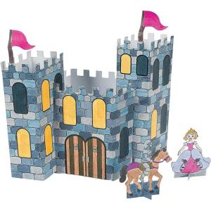 Fun Express Color Your Own 3D Castle Craft Kits – Creative DIY Toys for Kids – Perfect VBS Vacation Bible School School Activities & Special Occasions – Fun Engaging Crafts for Children – 12 Pieces