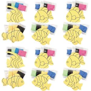 Fun Express Fish Sand Art Magnet Craft Kit – VBS Vacation Bible School Supplies/Decor – Crafts for Kids and Fun Home Activities