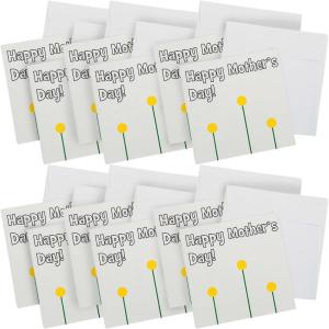 Fun Express Mothers Day Crafts for Kids Classroom – Thumbprint Flower Card Making Kit for Kids 6-8 & 8-12 | Spring Crafts Bulk Set Makes 12 DIY Greeting Cards | Flower Craft Kit with Stamp Pads