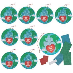 Glitter Mosaic Earth Day Sign Craft Kit – Makes 12 – DIY Crafts for Kids and Fun Home Activities