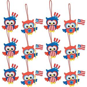 Patriotic Owl Ornament Craft Kit -12 – Crafts for Kids and Fun Home Activities