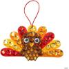 Fun Express 5″ x 3″ Disco Turkey Mosaic Rhinestone Foam Ornament Craft Kit – Makes 12