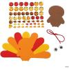 Fun Express 5″ x 3″ Disco Turkey Mosaic Rhinestone Foam Ornament Craft Kit – Makes 12