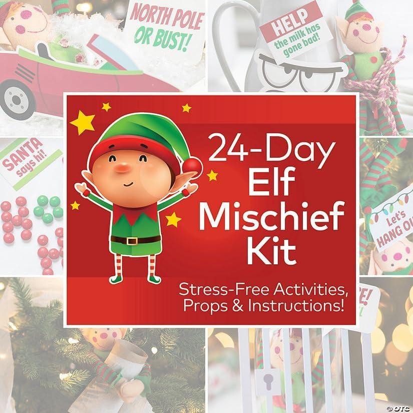 image:imageChristmas Elf Mischief Activity Kit with Props amp Instructions for 24 Days