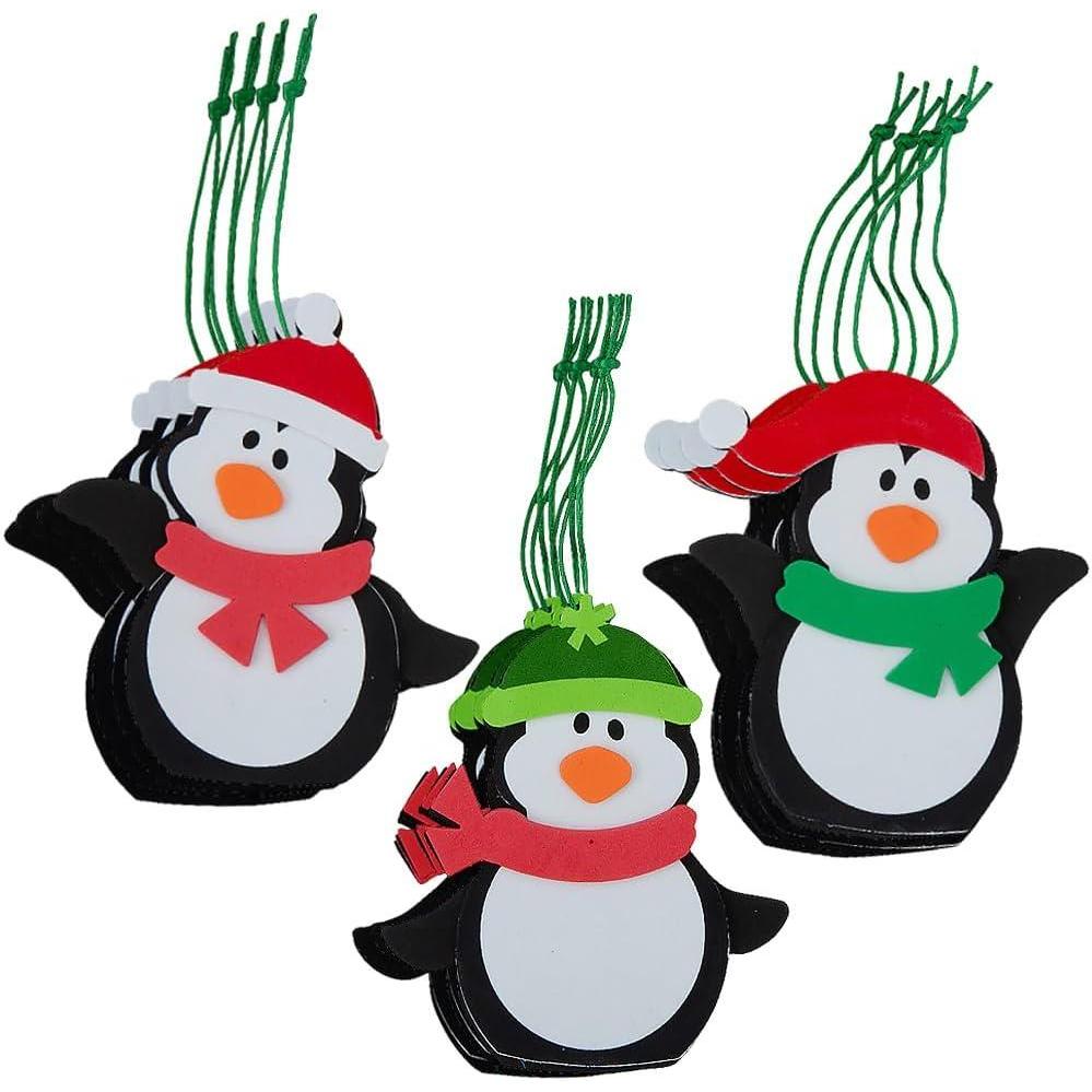 image:imageChristmas Penguin Foam Christmas Ornament Craft Kit Makes 12 Holiday Crafts for Kids and Fun Home Activities