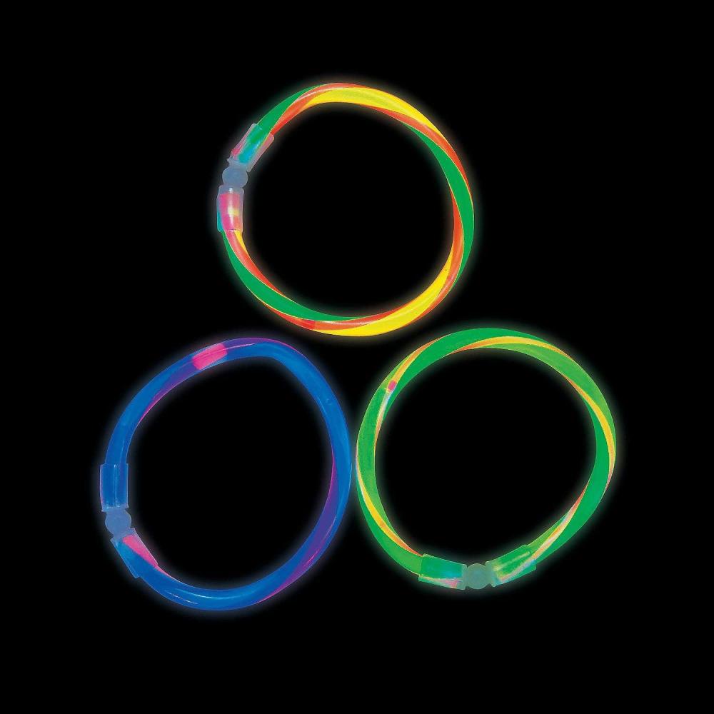 image:imageFun Express Asst Color Glow Swizzle Bracelets 50pc Jewelry Glow Glow Bracelets 50 Pieces