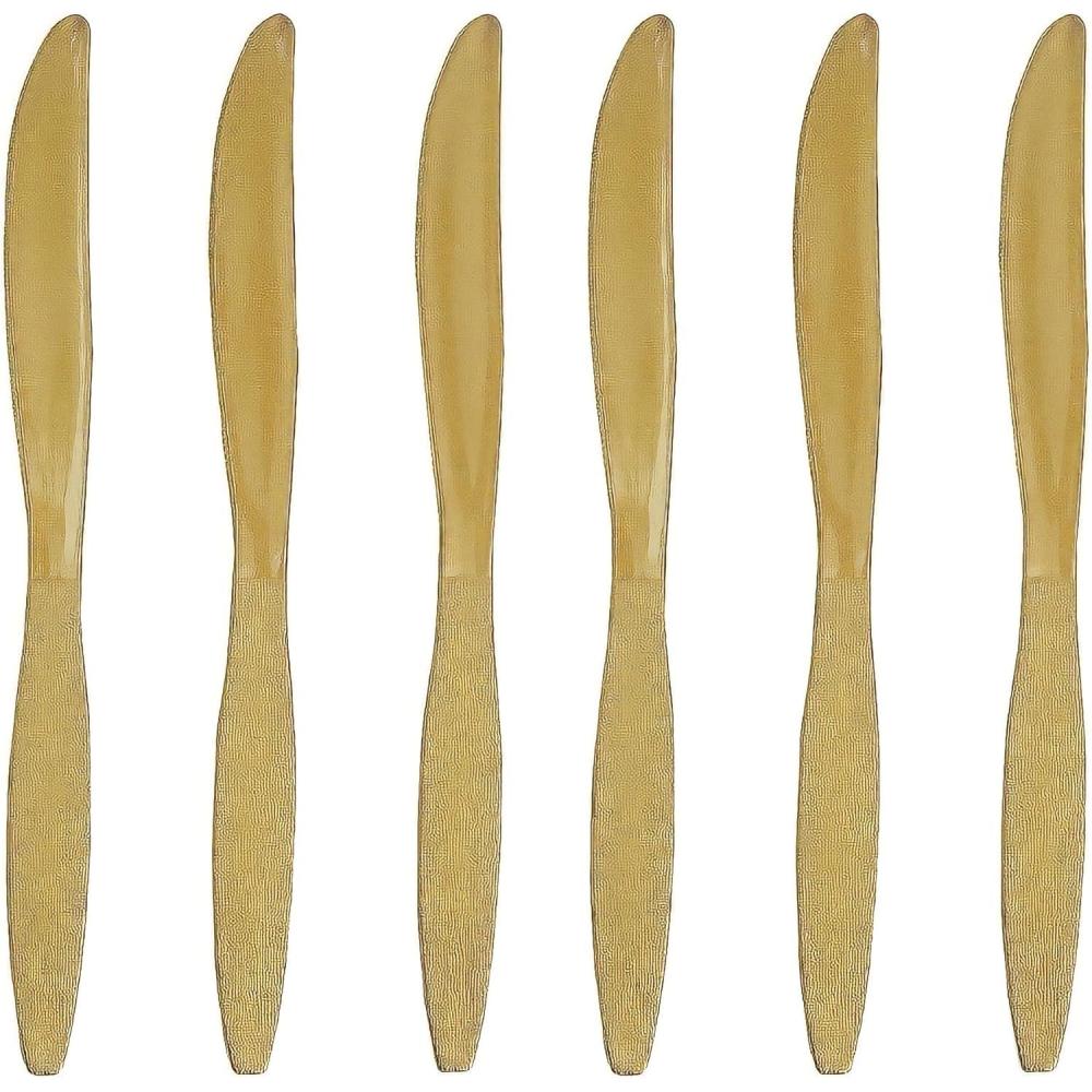 image:imageFun Express Metallic Gold Plastic Knives 50 Pc Party Supplies Solid Tableware Cutlery 50 Pieces