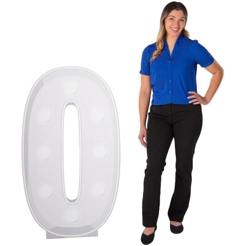 image:imageFun Express 47 Number 0 Marquee Lights Cardboard Cutout StandUp