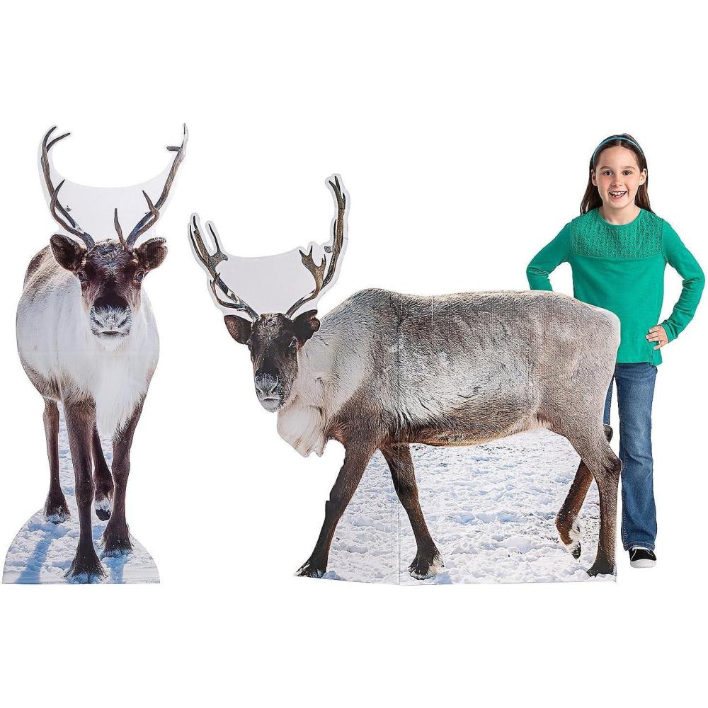 image:imageFun Express Christmas Reindeer Cardboard Cutout StandUps 2 Pc