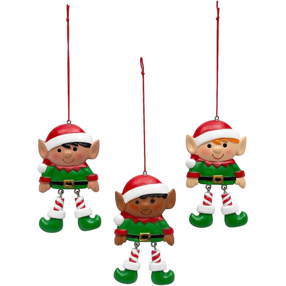 image:imageFun Express DangleLeg Elf Christmas Ornaments 12 Pc