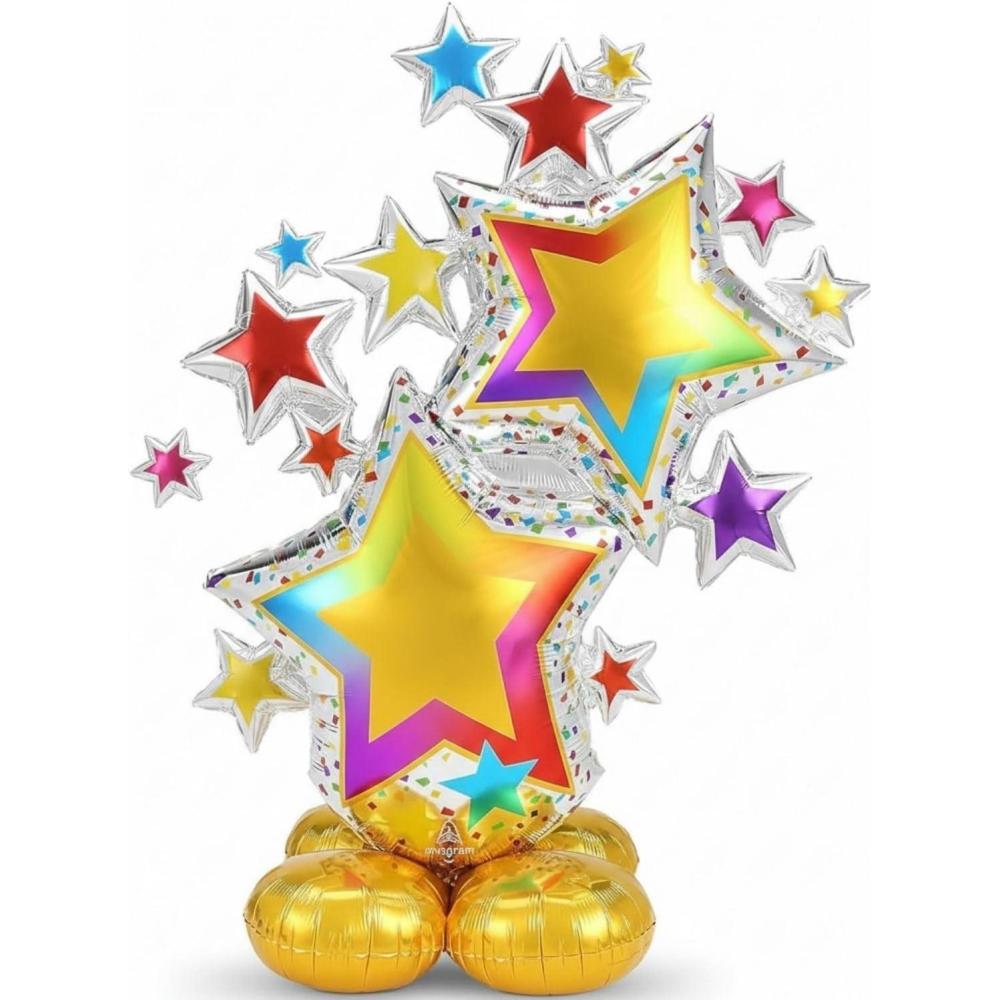 image:imageFun Express Mylar Balloon Star Cluster 59Multicolor