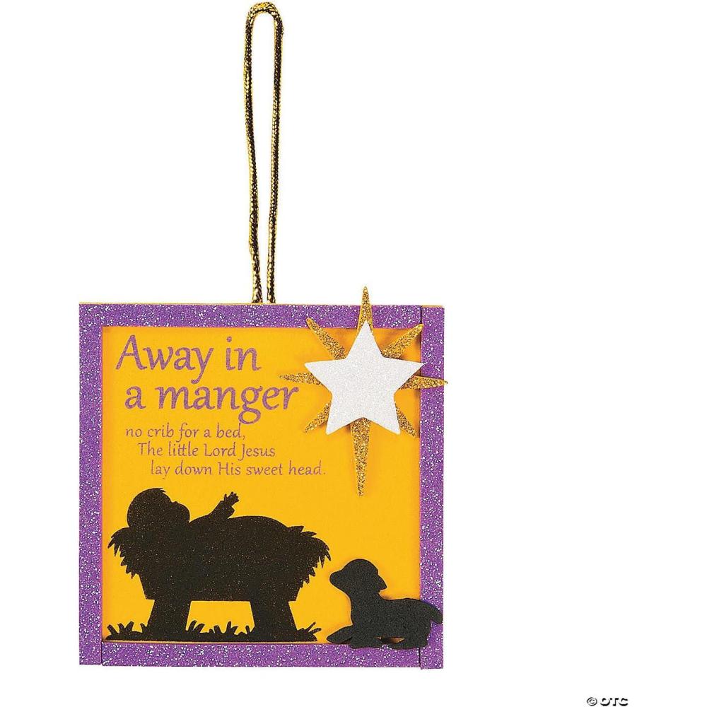 image:imageInspirational Multicolor Away in a Manger Ornament Craft Kit 4 x 4 Makes 12 Perfect for Kids amp Family Fun