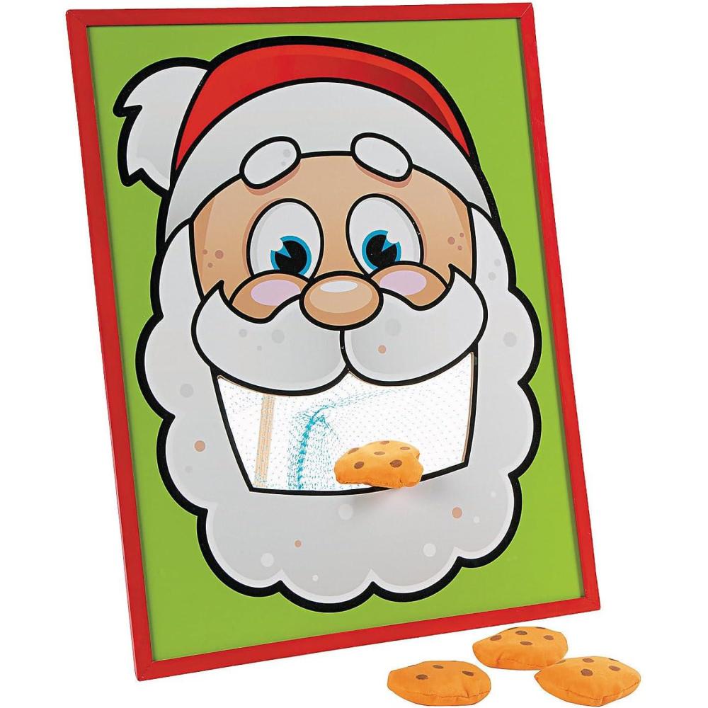 image:imageSantas Cookies Bean Bag Toss Game with Bags 6 Piece Set Christmas Party Game