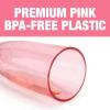 9″ 6 oz. Silver Disco Ball Stem Pink Plastic Champagne Flutes – 12 piece