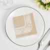 Burlap & Lace Lunch Napkins for Wedding – Party Supplies – Print Tableware – Print Napkins – Wedding – 16 Pieces