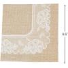 Burlap & Lace Lunch Napkins for Wedding – Party Supplies – Print Tableware – Print Napkins – Wedding – 16 Pieces