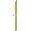 Fun Express – Metallic Gold Plastic Knives (50 Pc) – Party Supplies – Solid Tableware – Cutlery – 50 Pieces