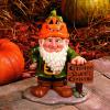 Fun Express Garden Gnomes Outdoor Statue with 5 Interchangeable Seasonal Hats – Resin Gnome Figurines for Yard Decorations | Christmas Halloween Easter Holiday Gnome Decor for Home Garden Sculptures
