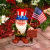 Fun Express Garden Gnomes Outdoor Statue with 5 Interchangeable Seasonal Hats – Resin Gnome Figurines for Yard Decorations | Christmas Halloween Easter Holiday Gnome Decor for Home Garden Sculptures