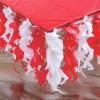 Fun Express Red & White Swirl Table Skirt – Elegant and Festive Holiday Party Decor for Christmas Birthdays Special Celebrations – Easy Assemble Durable & Stylish Swirl Design – Red & White – 1 Piece