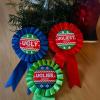 Fun Express Ugly Sweater Award Ribbons -Set of Colorful Jewelry-Style Ribbons for Holiday Parties Ugly Sweater Contests and Festive Awards Assorted Colors & Designs Perfect for Celebrations 12 Pieces