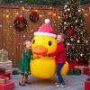 Giant Inflatable Vinyl Rubber Duck in Santa Hat (42″ x 57″) for Holiday Decoration, Pools, Parties and Outdoor Festivities