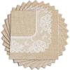 Burlap & Lace Lunch Napkins for Wedding – Party Supplies – Print Tableware – Print Napkins – Wedding – 16 Pieces
