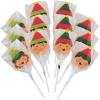 Elves Character Suckers for Christmas Cherry Flavored Holiday Candy (12 Individually Wrapped Lollipops, 7 oz)