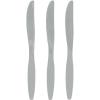 Fun Express – Metallic Silver Plastic Knives (50 Pc) – Party Supplies – Solid Tableware – Cutlery – 50 Pieces