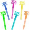 Fun Express 1″ x 4″ Bulk 72 Pieces 2025 Glitter Brightly Colored Plastic Whistles