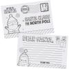 Fun Express Color Your Own Letter To Santa Postcards – Set of 24 – Christmas Crafts for Kids