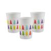 Fun Express Merry & Bright Colorful Christmas Tree Plastic Cups (10 oz) Pack of 12 – Disposable Holiday Drinkware for Festive Parties & Celebrations