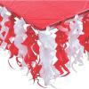 Fun Express Red & White Swirl Table Skirt – Elegant and Festive Holiday Party Decor for Christmas Birthdays Special Celebrations – Easy Assemble Durable & Stylish Swirl Design – Red & White – 1 Piece