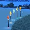 Light-Up Christmas Bulb Yard Stakes, 5 Pieces