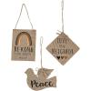 Religious Be Kind Bible Verse Wood Christmas Ornaments, 12 Pieces