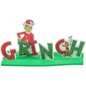 Fun Express 3D Dr. Seuss The Grinch Name Stand-Up Craft Kit – Makes 12