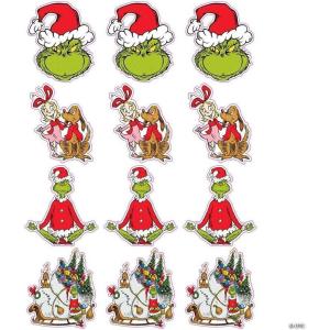 Fun Express 8″ Dr. Seuss The Grinch Christmas Cardstock Cutouts – 12 Pieces
