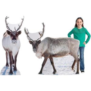Fun Express Christmas Reindeer Cardboard Cutout Stand-Ups – 2 Pc