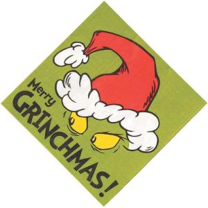 Grinch Lunch Napkin – Party Supplies – 16 Pieces