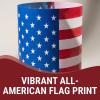 Fun Express 16 1/2″ x 9″ Patriotic USA Flag-Themed Plastic Lantern Luminary Wraps – 12 Pieces