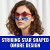 Fun Express Kids Patriotic Ombre Rimless Star Sunglasses – 12 Piece