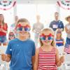 Fun Express Kids Patriotic Ombre Rimless Star Sunglasses – 12 Piece
