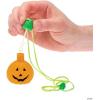 Fun Express 1 3/4″ Pumpkin-Shaped Plastic Bubble Bottle Breakaway Necklaces – 12 Pieces