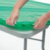 Fun Express 8 Ft. Green Fitted Plastic Tablecloths Bulk 12 Pieces