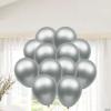 Fun Express Metallic Silver Platinum Satin Luxe 12″ Latex Balloons – 25 Pieces
