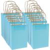 Fun Express – Med Light Blue Craft Bags for Wedding – Party Supplies – Bags – Paper Gift W & Handles – Wedding – 12 Pieces