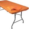 Fun Express Fitted Plastic Tablecloths Orange 8 Ft Bulk 12 Pc