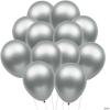 Fun Express Metallic Silver Platinum Satin Luxe 12″ Latex Balloons – 25 Pieces
