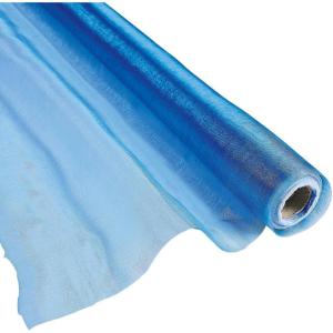 Fun Express Blue Shimmer Fabric by the Yard – Sheer Iridescent Glitter Material Roll 40″ x 10 ft for Draping & Decorative Projects | Sparkly Metallic Shiny Fabric for Events, Weddings & Party Decor